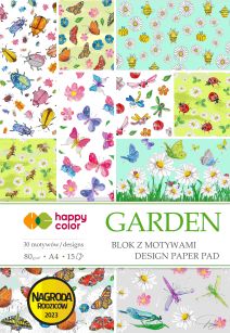 HAPPY COLOR - BLOK A4 - MOTYW - GARDEN 15ark