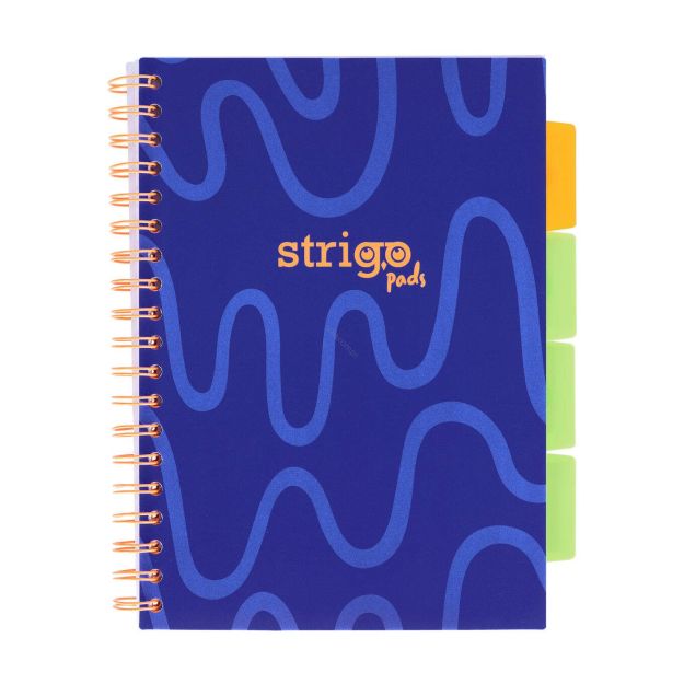 STRIGO - KOŁOZESZYT B5 - KRATKA - NEON GRANATOWY