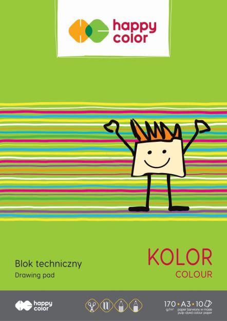 HAPPY COLOR - BLOK TECHNICZNY A3 KOLOR - 10k