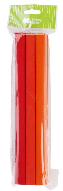 HAPPY COLOR - KREPA - CZERWONY MIX - 3 ROLKI