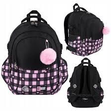MJ - PLECAK 4-KOMOROWY STRIGHT BP-01 PINK CHECKERE
