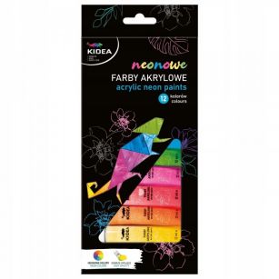 KIDEA - FARBY AKRYLOWE NEON 12ml 12 KOL
