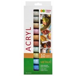 HAPPY COLOR - FARBA AKRYLOWA ZESTAW 10K/12ml