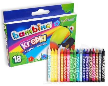 BAMBINO - KREDKI - 18 KOLORÓW - ŚWIECOWE