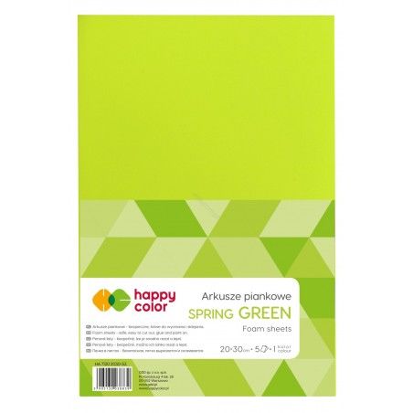 HAPPY COLOR - ARKUSZE PIANKOWE A4 5ARK - ZIELONY