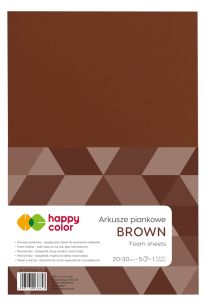 HAPPY COLOR - ARKUSZE PIANKOWE A4 5ARK - BRĄZOWY