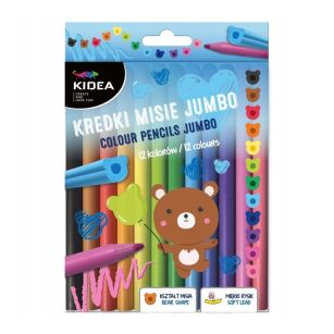 KIDEA - KREDKI MISIE JUMBO - 12 KOLORÓW