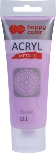 HAPPY COLOR - FARBA AKRYLOWA - 75ml - METAL RÓŻ