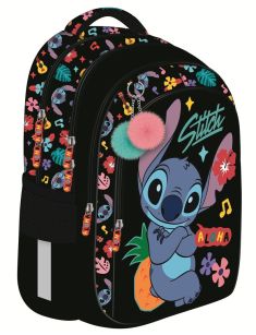 MJ - PLECAK 4-KOMOROWY BPL-58 STITCH BLACK ALOHA
