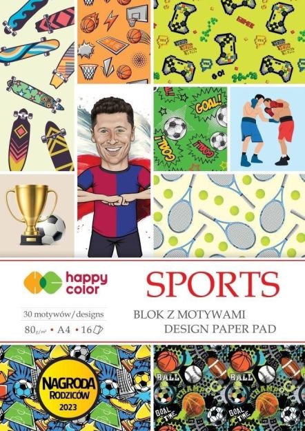 HAPPY COLOR - BLOK Z MOTYWEM - SPORTS A4 16K
