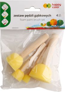HAPPY COLOR - PĘDZEL GĄBKOWY OKRĄGŁY MIX