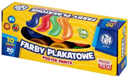 ASTRA - FARBY PLAKATOWE - 10 KOLORÓW 20ml