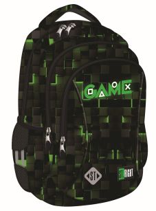 MJ - PLECAK 3-KOMOROWY STRIGHT BP-77 GREEN GAME