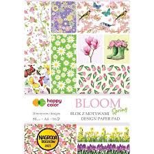 HAPPY COLOR - BLOK A4 - MOTYW - BLOOM SPRING 16ark
