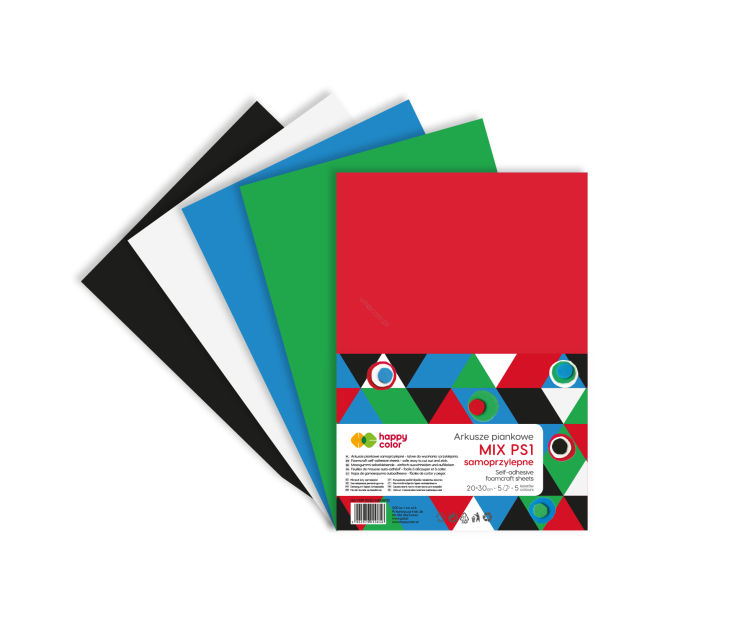 HAPPY COLOR - ARKUSZE PIANKOWE A4 5ARK - MIXA1