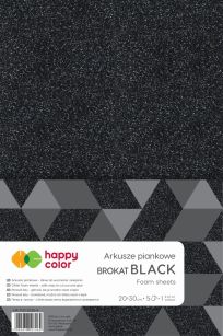 HAPPY COLOR - ARKUSZE BROKAT A4 5ARK - CZARNE