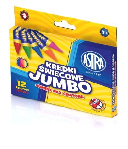 ASTRA - KREDKI ŚWIECOWE JUMBO - 12 KOLORÓW