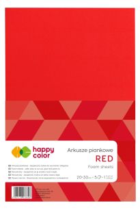 HAPPY COLOR - ARKUSZE PIANKOWE A4 5ARK - CZERWONY