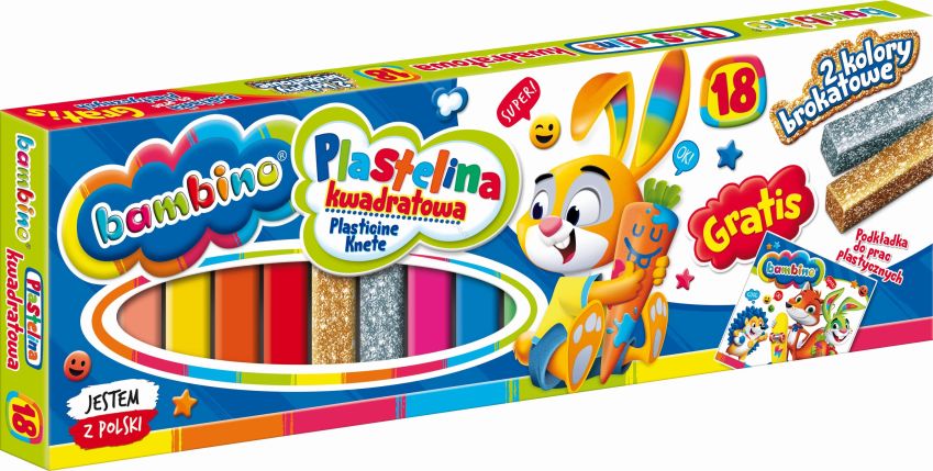 BAMBINO - PLASTELINA - 18 KOLORÓW