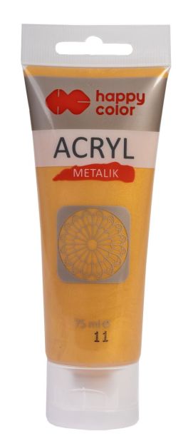 HAPPY COLOR - FARBA AKRYLOWA - 75ml - ZŁOTA