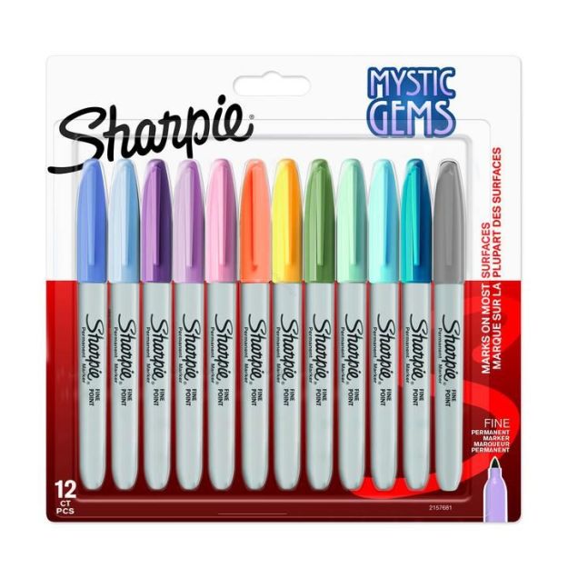 SHARPIE - ZESTAW FINE MYSTIC GEMS - 12 KOLORÓW
