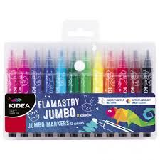 KIDEA - FLAMASTRY JUMBO - 12 KOLORÓW