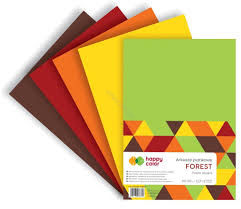 HAPPY COLOR - ARKUSZE PIANKOWE A4 5 ARK - FOREST