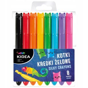 KIDEA - KREDKI ŻELOWE 8 KOL - KOTKI
