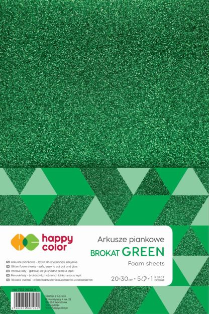 HAPPY COLOR - ARKUSZE BROKAT A4 5ARK - ZIELONY