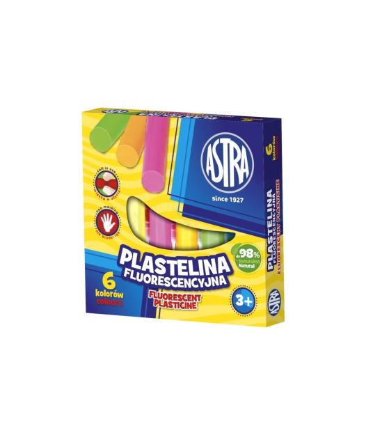 ASTRA - PLASTELINA  6 KOLORÓW  FLUORESCENCYJNA