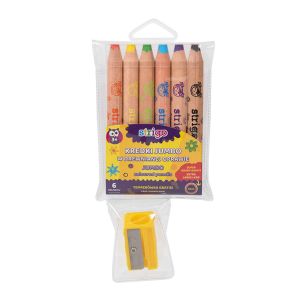 STRIGO - KREDKI JUMBO 6 KOLORÓW + TEMPERÓKWA