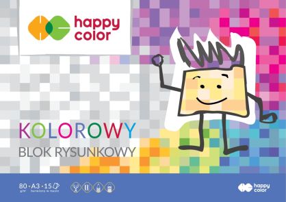 HAPPY COLOR - BLOK RYSUNKOWY A3 KOLOR 80g - 15k