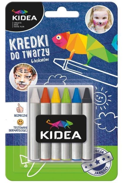 KIDEA - KREDKI DO MALOWANIA TWARZY - 6kol/op