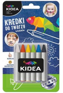 KIDEA - KREDKI DO MALOWANIA TWARZY - 6kol/op