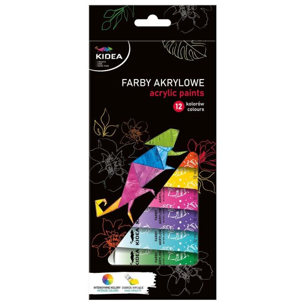 KIDEA - FARBY AKRYLOWE 12ml 12 KOL