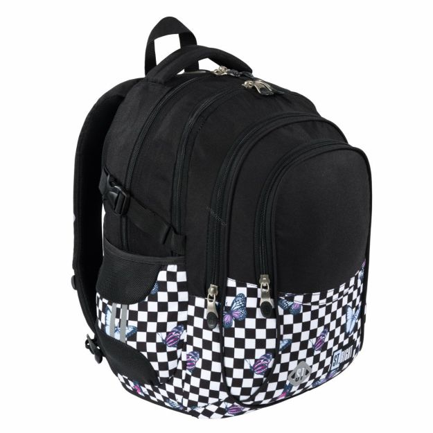 MJ - PLECAK 4-KOMOROWY STRIGHT BP-01 CHESSBOARD