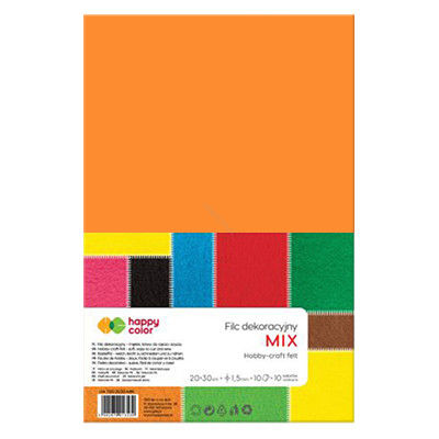 HAPPY COLOR - FILC A4 1,5mm 20/30 - MIX KOLOR 10sz