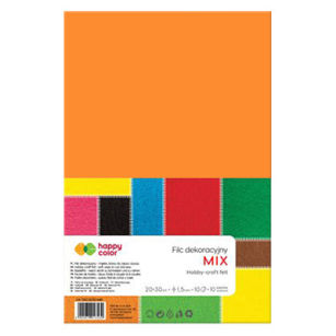 HAPPY COLOR - FILC A4 1,5mm 20/30 - MIX KOLOR 10sz