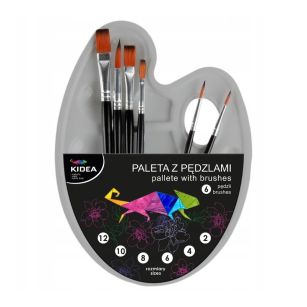 KIDEA - PALETA Z PĘDZLAMI 7 EL