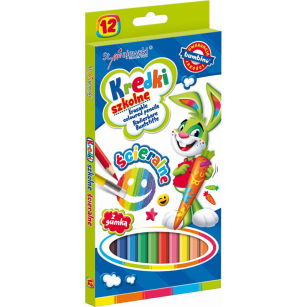 BAMBINO - KREDKI ŚCIERALNE - 12 KOLORÓW
