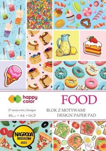 HAPPY COLOR - BLOK Z MOTYWEM - FOOD A4 16K