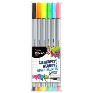 KIDEA - CIENKOPISY NEON 6 KOL
