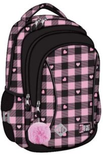 MJ - PLECAK 3-KOMOROWY STRIGHT BP-26 PINK CHECKERE
