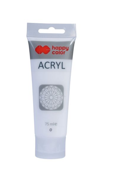 HAPPY COLOR - FARBA AKRYLOWA - 75ml - BIEL TYTANOW