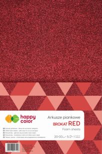 HAPPY COLOR - ARKUSZE BROKAT A4 5ARK - CZERWONY