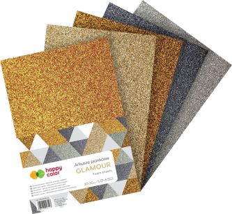 HAPPY COLOR - ARKUSZE PIANKOWE GLAMOUR BROKAT - A4