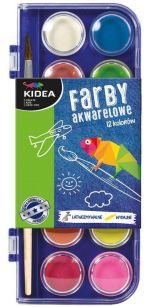 KIDEA - FARBY AKWARELOWE - 12 KOLORY