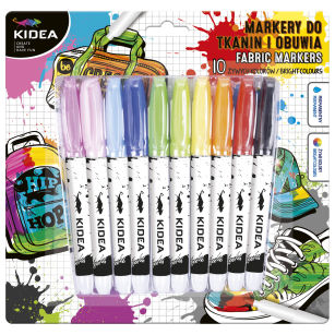 KIDEA - MARKERY DO OBUWIA I TKANIN - 10 kolorów