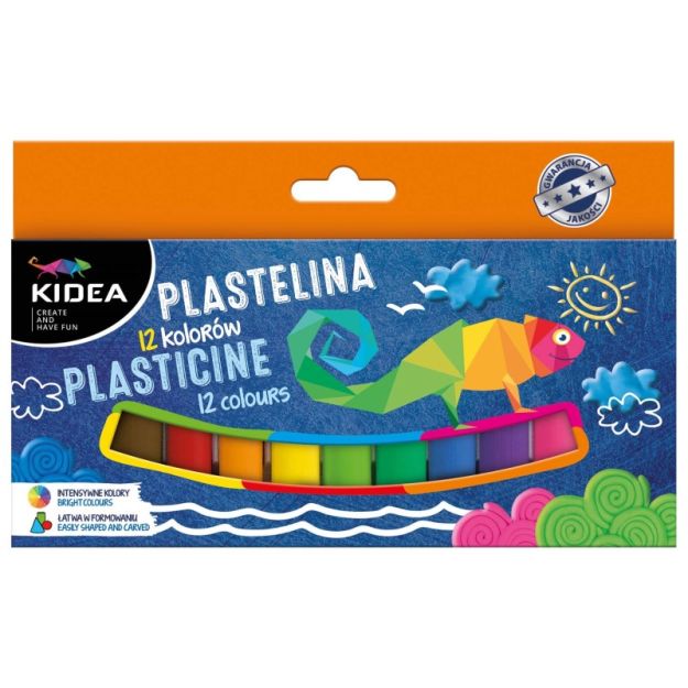 KIDEA - PLASTELINA 12 KOLORÓW