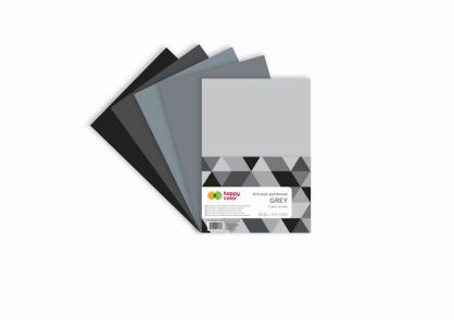 HAPPY COLOR - ARKUSZE PIANKOWE A4 5ARK - GREY